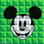 Mickey Mouse Art Mickey Mouse Art 8-Bit Block Mickey Green